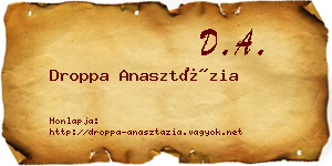 Droppa Anasztázia névjegykártya